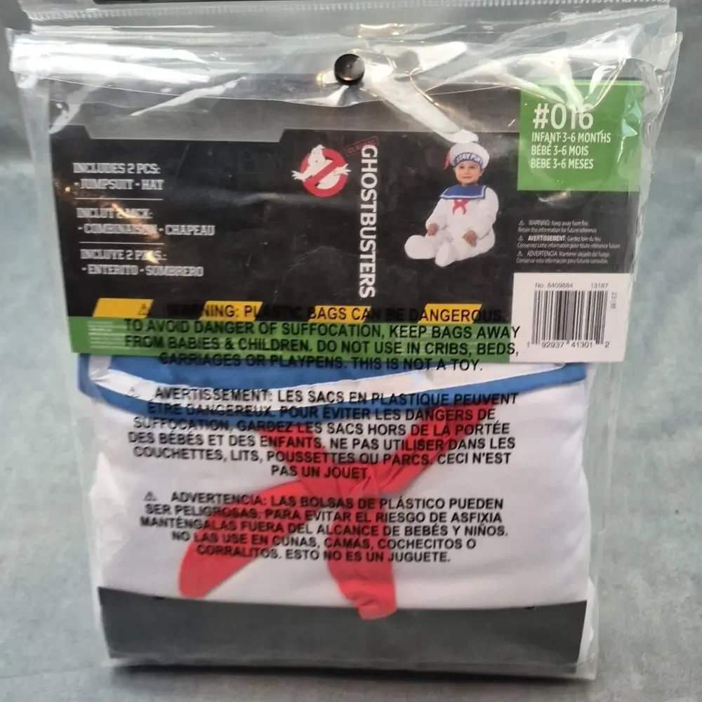 Ghostbusters Costume Infant 3-6 Months Stay Puft Marshmallow Man Infant NEW - Picture 4 of 6